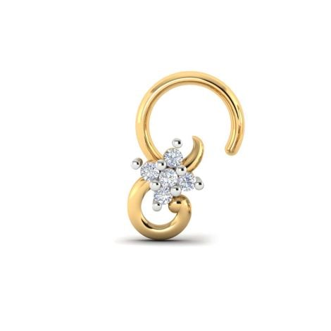 180DG3154 | Vaibhav Jewellers 18KT Diamond Nose Pin 180DG3154