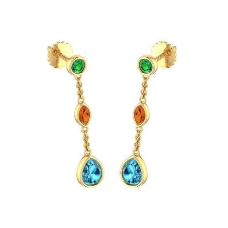 485DA388 | Vaibhav Jewellers 14k Fancy Gold Earrings 485DA388