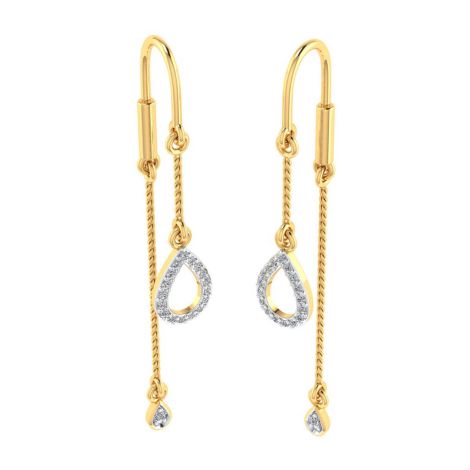 155DH2993 | Vaibhav Jewellers 18K Diamond Sui Dhaga Earrings 155DH2993