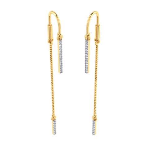 155DH2994 | Vaibhav Jewellers 18K Diamond Sui Dhaga Earrings 155DH2994