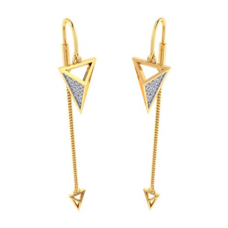 155DH2995 | Vaibhav Jewellers 18K Diamond Sui Dhaga Earrings 155DH2995