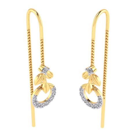 155DH3026 | Vaibhav Jewellers 18K Diamond Sui Dhaga Earrings 155DH3026