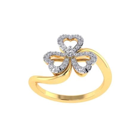 483DA238 | Vaibhav Jewellers 14K Cubic Zirconia Floral Ring 483DA238