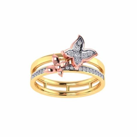 483DA246 | Vaibhav Jewellers 14K Cubic Zirconia Butterfly Ring 483DA246