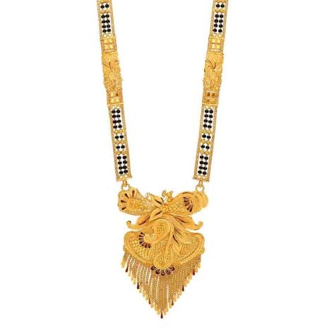 60VH9853 | Vaibhav Jewellers 22K Plain Gold Long Mangalsutra 60VH9853