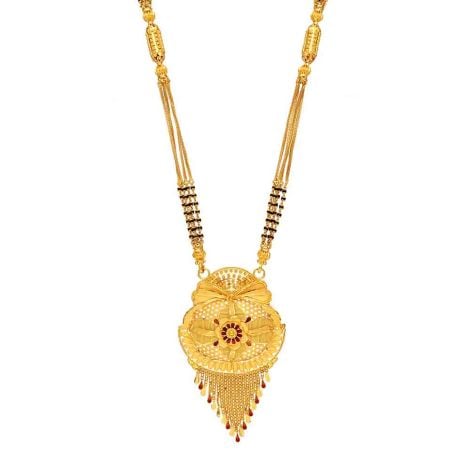 60VH9993 | Vaibhav Jewellers 22K Plain Gold Long Mangalsutra 60VH9993