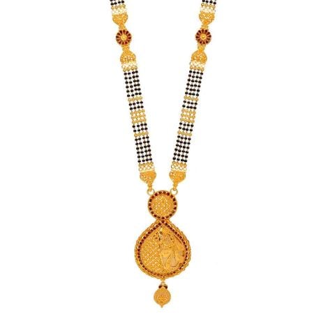 60VH9995 | Vaibhav Jewellers 22K Plain Gold Long Mangalsutra 60VH9995