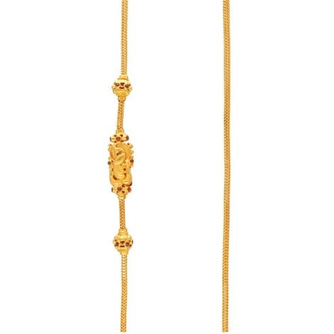 64VP6620 | Vaibhav Jewellers 22K Plain Gold Mopu Chain 64VP6620