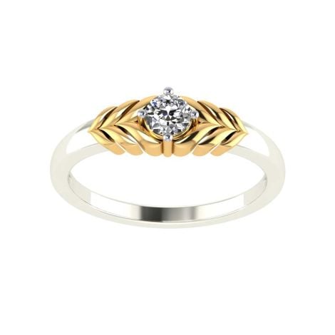 483VA299 | Vaibhav Jewellers 14K Gold Silver Diamond Ring 483VA299