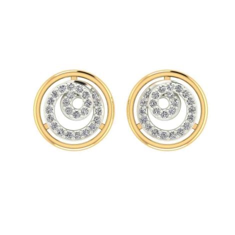 485VA465 | Vaibhav Jewellers 14K Gold Silver Diamond Studs 485VA465