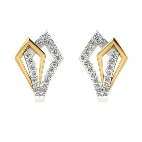 485VA467 | Vaibhav Jewellers 14K Gold Silver Diamond Studs 485VA467