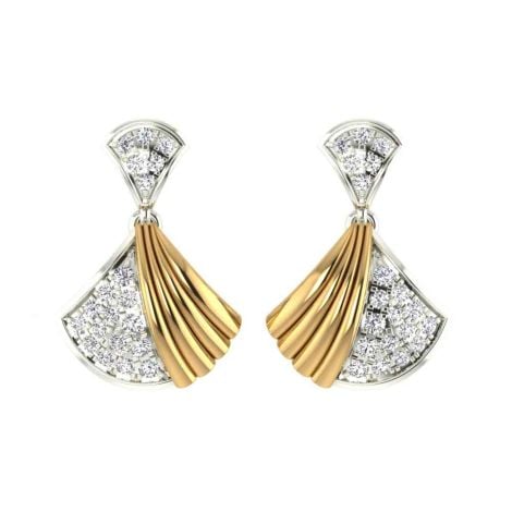 485VA468 | Vaibhav Jewellers 14K Gold Silver Diamond Studs 485VA468