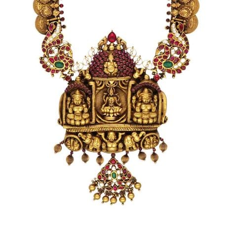 557VA158 | Vaibhav Jewellers 22K Temple Haram 557VA158