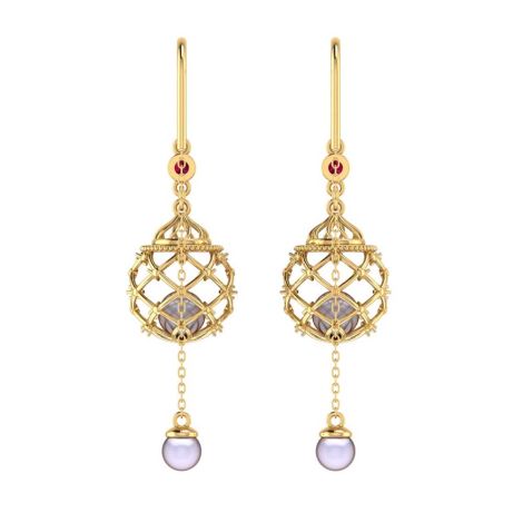 155DH2975 | Vaibhav Jewellers 18K Diamond Sui Dhaga Earrings