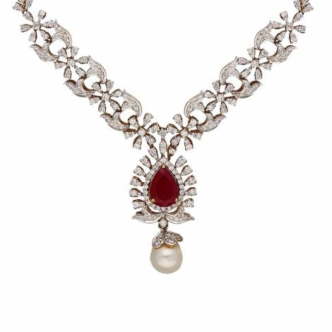 159G109 | Vaibhav Jewellers 18K Diamond Fancy Necklace 159G109