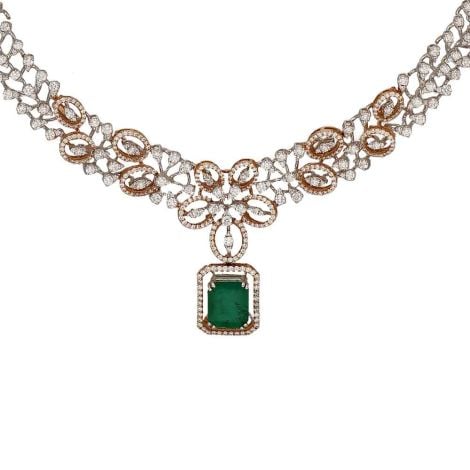 159VG1666 | Vaibhav Jewellers 18K Diamond Fancy Necklace 159VG1666