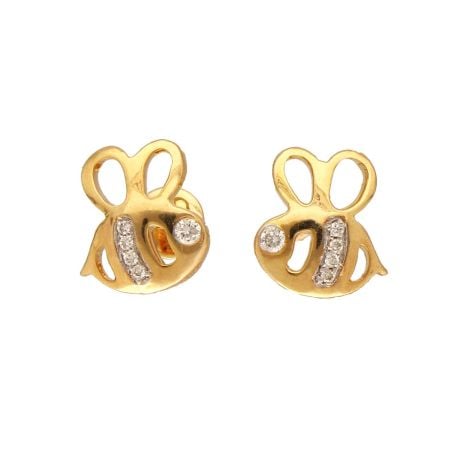 472VG155 | Vaibhav Jewellers 14K Diamond Kids Stud Earrings 472VG155