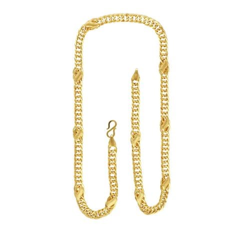 64VR6267 | Vaibhav Jewellers 22K Plain Gold Indo Italian Chain  64VR6267