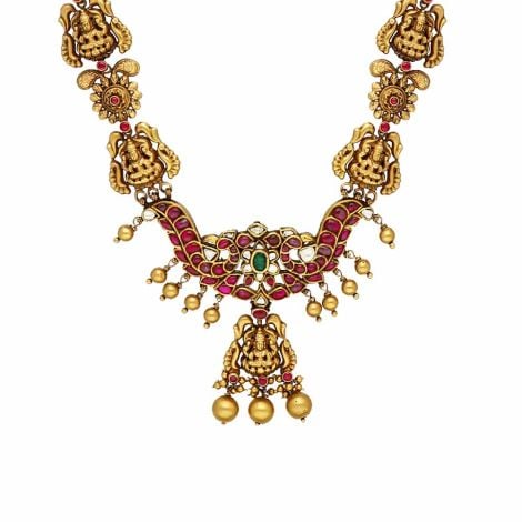 557VA188 | Vaibhav Jewellers 22K Gold Temple Haram 557VA188