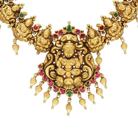 556VA206 | Vaibhav Jewellers 22K Gold Temple Necklace 556VA206