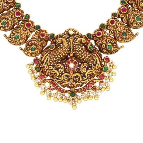 556VA270 | Vaibhav Jewellers 22K Temple Gold Necklace 556VA270
