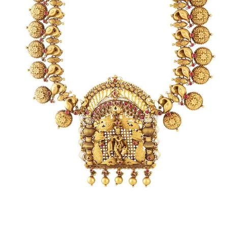557VA190 | Vaibhav Jewellers 22K Gold Temple Haram 557VA190