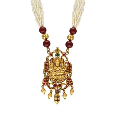 556VA205 | Vaibhav Jewellers 22K Temple Pendant Necklace 556VA205