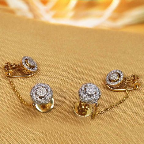 155VH3909 | Vaibhav Jewellers 18K Diamond Suidhaga Earrings 155VH3909