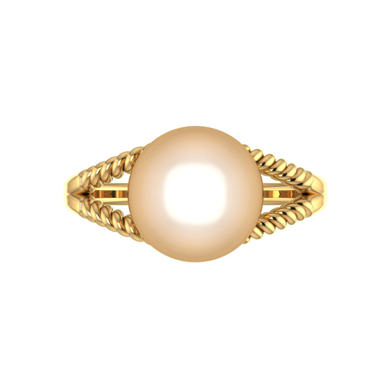 V Shaped Pearl Ring | Gold Pearl Diamond Ring | Adjustable Rings for Women  – Huge Tomato