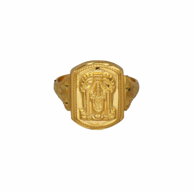 Buy 22K Plain Gold Lord Venkateswara Ring 93VC2191 Online from Vaibhav ...