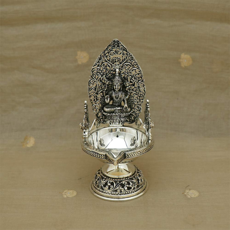 Buy Antique Silver Embossed Kamakshi Kundulu 368VA6690 Online from ...