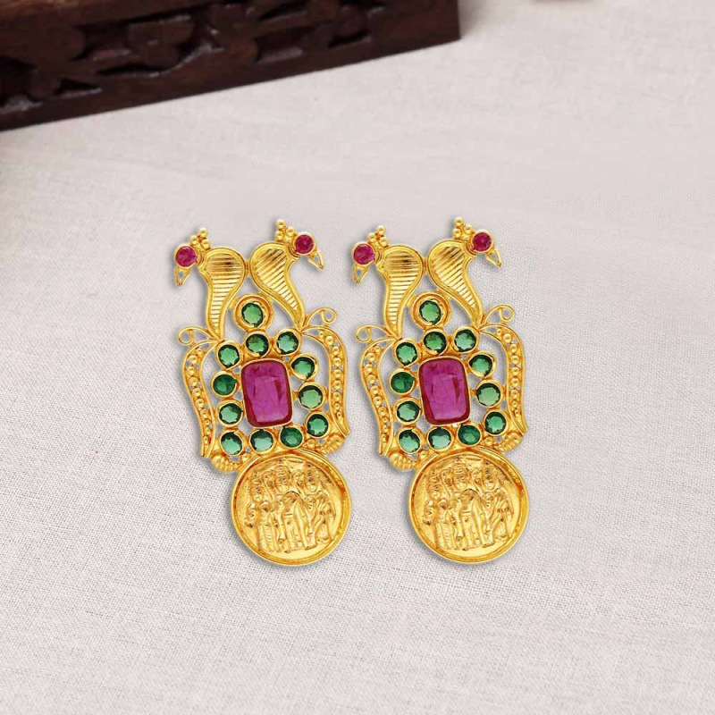 Ram Parivar Broad Choker Necklace and Earrings set – Simpliful Jewelry