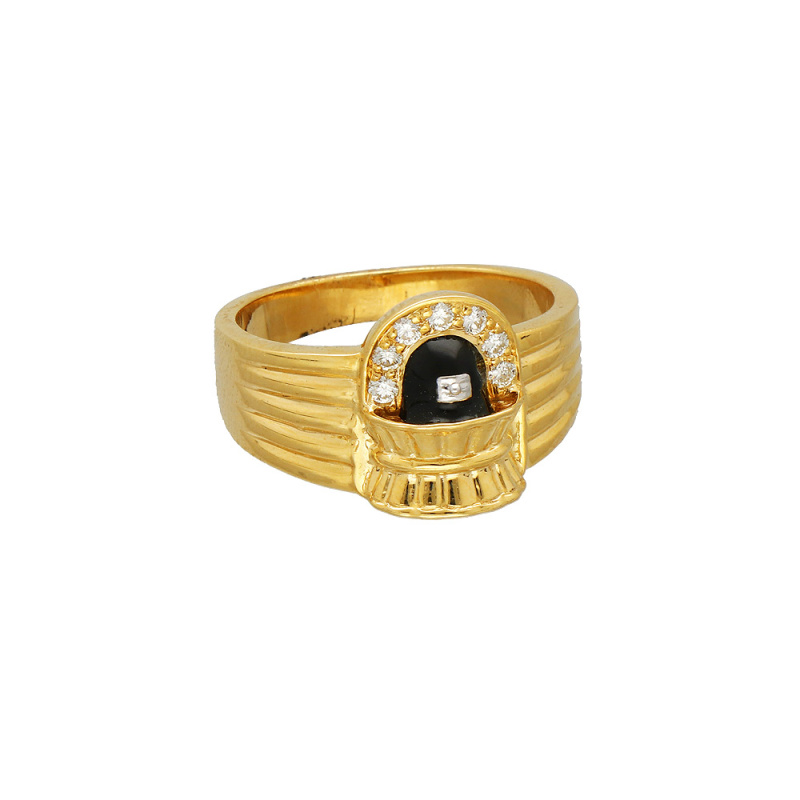 Morvi Gold Plated Brass, Lord Shiva Symbol Om, Ring for Men and women