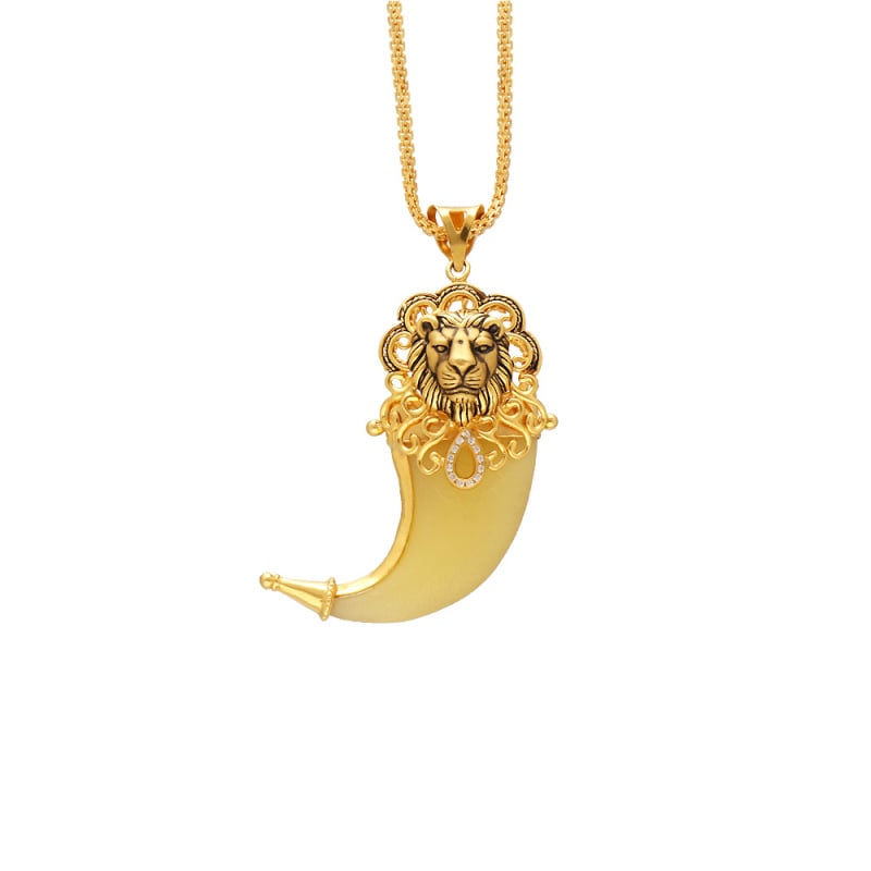 Buy quality 916 gold Modern gent's Lion nail pendant in Ahmedabad