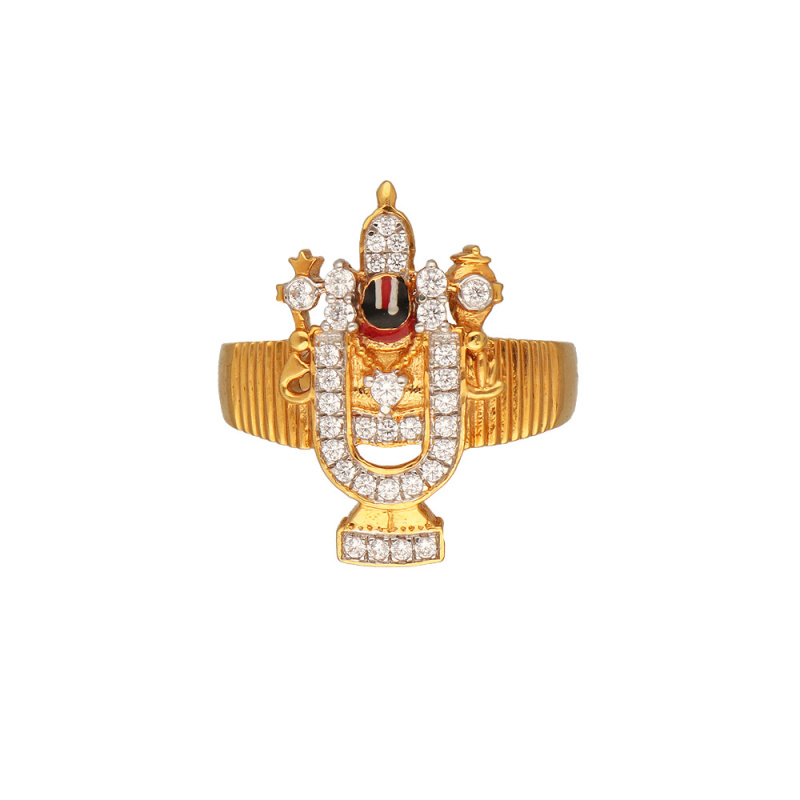 22K Gold 'Balaji' Ring For Baby - 1-GR5950 in 1.300 Grams