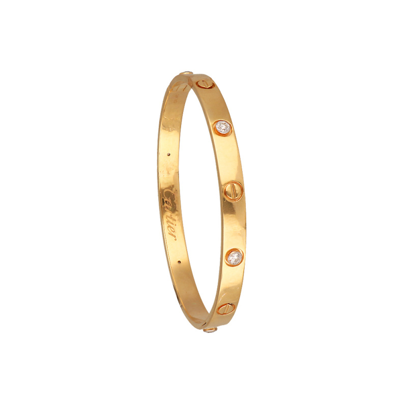 Luxury Titanium Steel Bracelet With Diamonds 18K Gold Plated Gold Bangle  Bracelet For Men And Women From Goodbtok, $4.2 | DHgate.Com