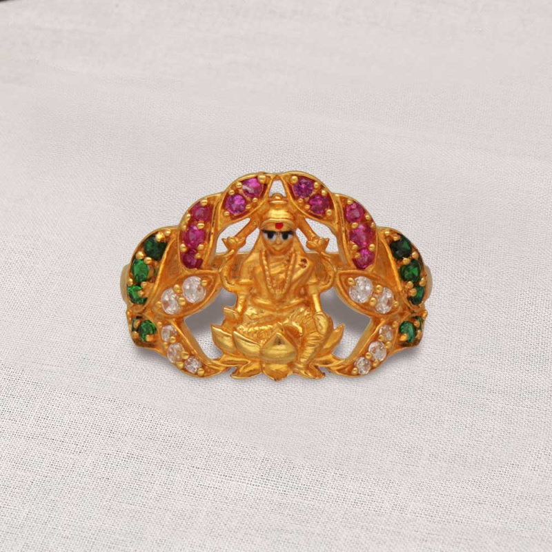 Goddess Lakshmi Multi Stone Bangles - South India Jewels