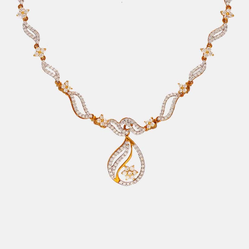 Buy Online Vaibhav Jewellers 18K Diamond Fancy Necklace 159MA18 Online ...