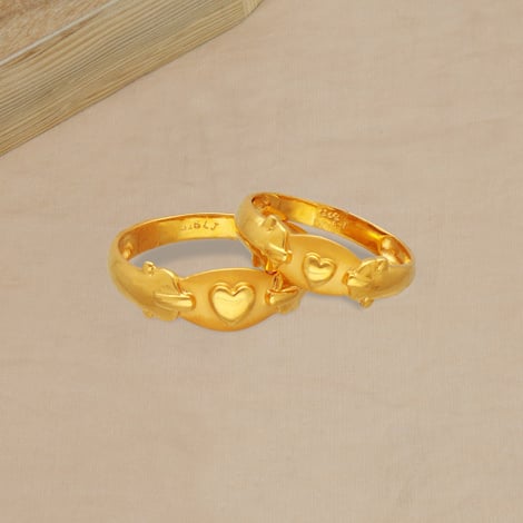 Gold Plated Heart Shape Couple Rings in Chennai at best price by Shilpi  Lifestyle Jewellery - Justdial