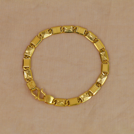 Genuine 22kt Yellow Gold Handmade Solid Gold Bar Royal Nawabi Chain or  Bracelet Fabulous Diamond Cut Design Men's Jewelry Br26 - Etsy