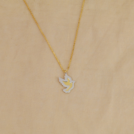Amazon silver nest necklace with golden bird and gggs, weaver bird nest  jewelry