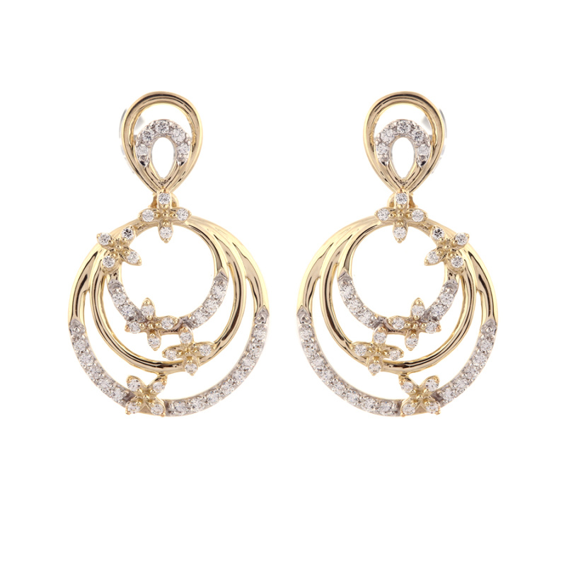 Buy Orbital Butterfly Diamond Hoops Earring Online from Vaibhav Jewellers