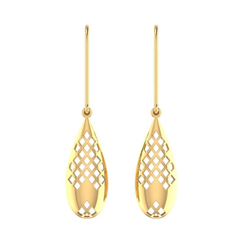 14k Gold Plated Tube Hoop Post Drop Earrings - A New Day™ : Target