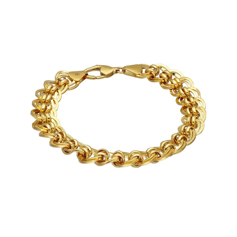 Amazon.com: Men's Italian Concave Curb Bracelet, 14K Gold: Clothing, Shoes  & Jewelry