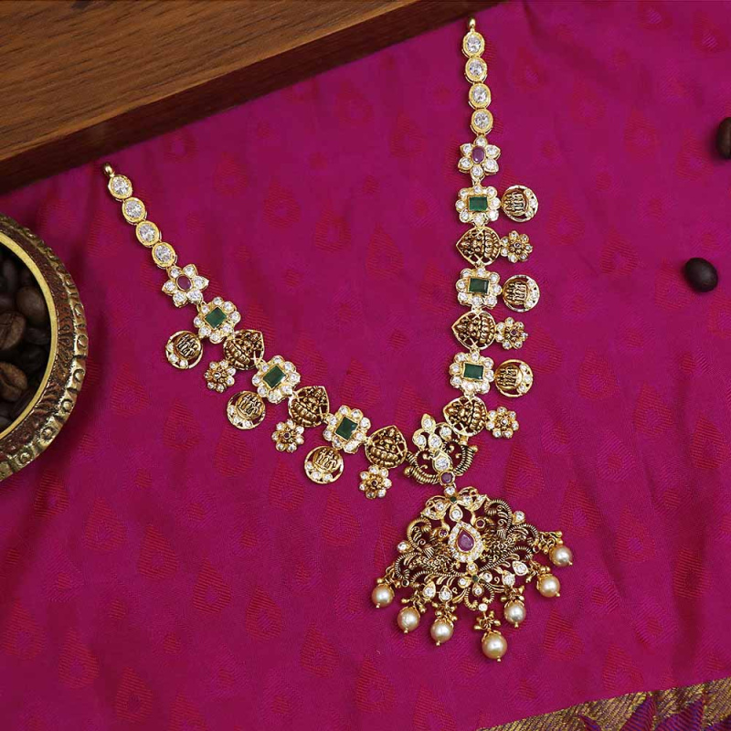 Buy Vaibhav Jewellers 22K Gold Ramdarbar Necklace 110VG5815 Online from ...