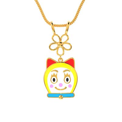 22Kt Gold Casting Doraemon Design Baby Chain Pendant 102H7514
