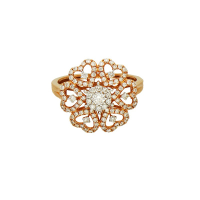 Vaibhav Jewellers 18K Diamond Fancy Floral Ring 148VG7809