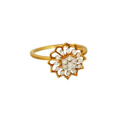 Vaibhav Jewellers 18K Diamond Fancy Floral Ring 148VG8976