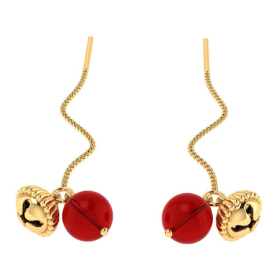Vaibhav Jewellers 18K Yellow Gold Sui Dhaga Earrings 155DH3027