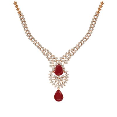 Pearl Drop Diamond Necklace